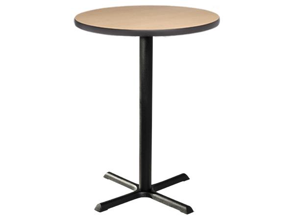 CEBT-043 | 36" Round Bar Table w/ Maple Top and Standard Black Base -- Trade Show Furniture Rental